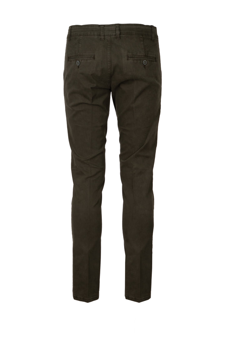 Pantalone uomo tasca america in twill microfantasia