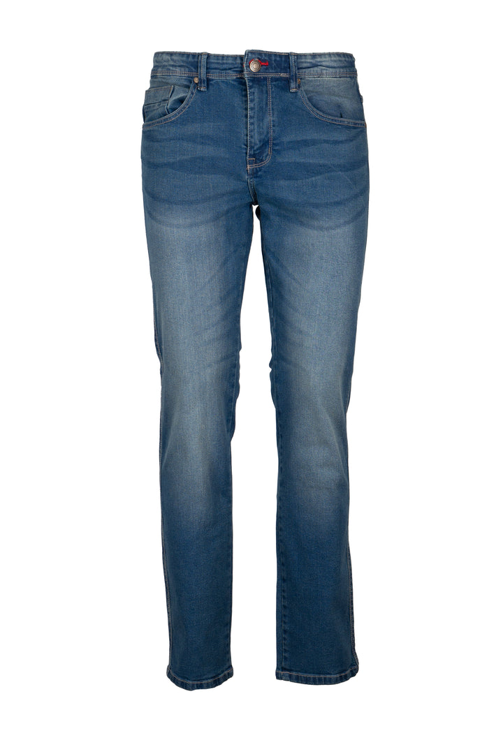 Jeans 5 tasche in denim elasticizzato