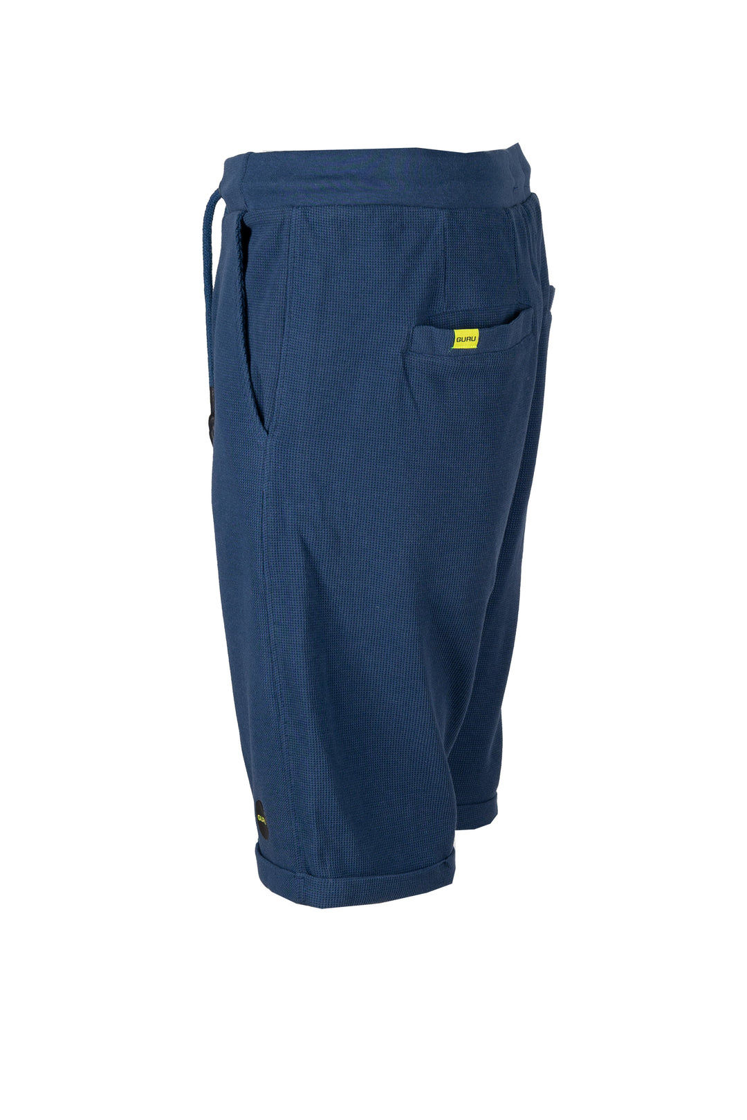 Bermuda uomo guru in cotone waffle texture con coulisse e logo sulla coscia