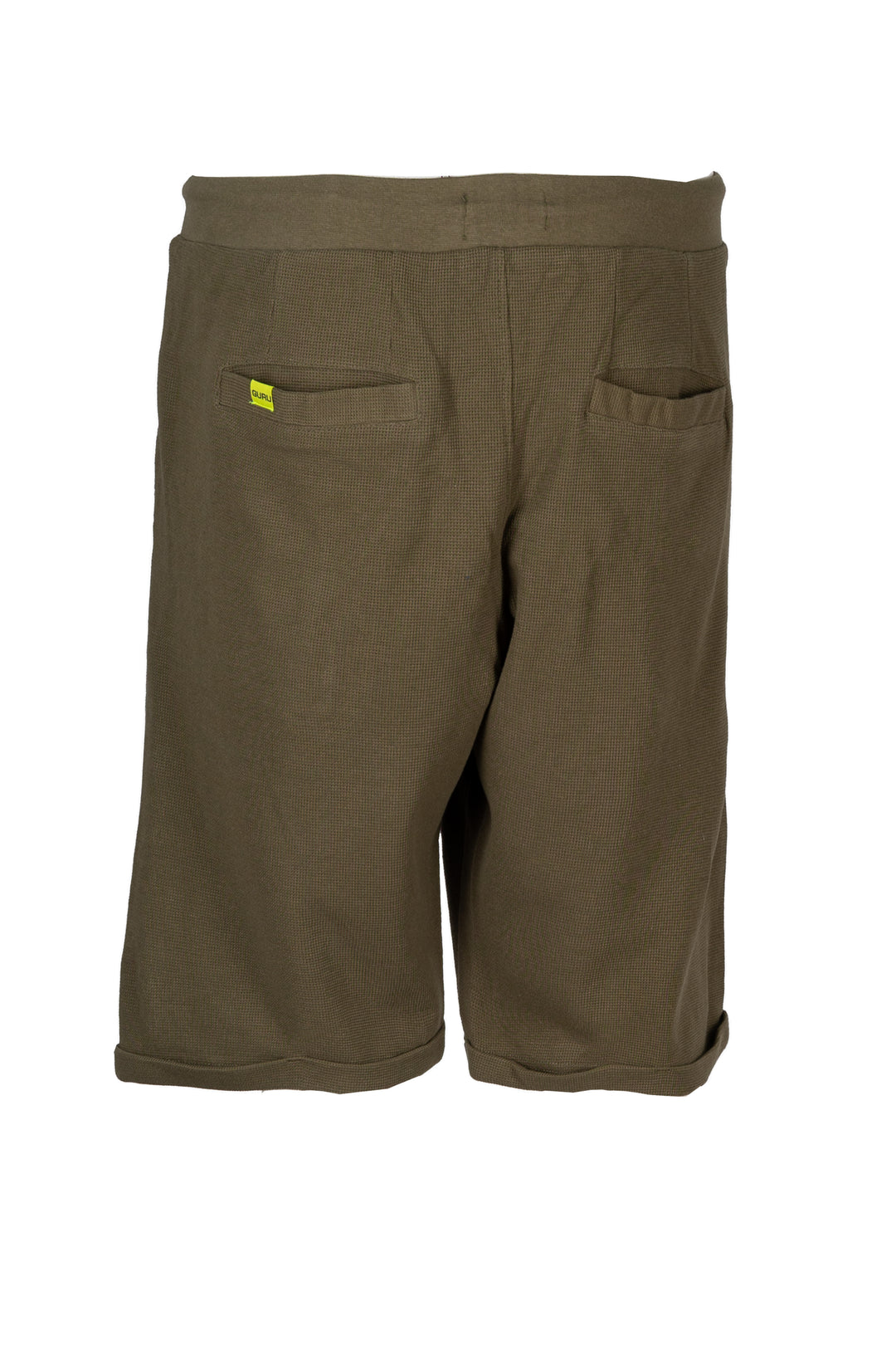 Bermuda uomo guru in cotone waffle texture con coulisse e logo sulla coscia