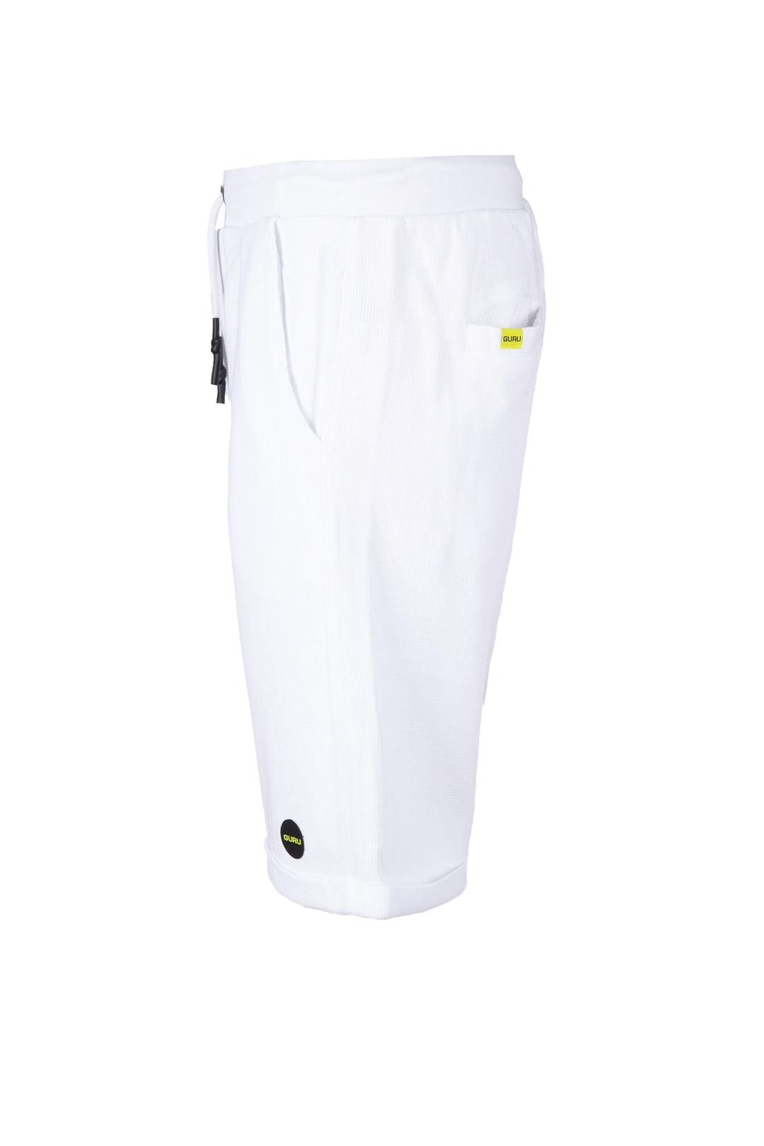 Bermuda uomo guru in cotone waffle texture con coulisse e logo sulla coscia