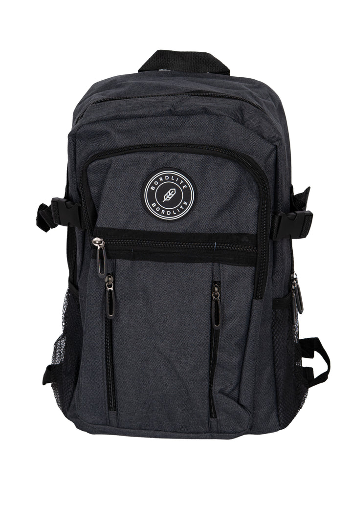 Zaino multitasche Bordlite con doppio scomparto, tasche con zip e porta borraccia