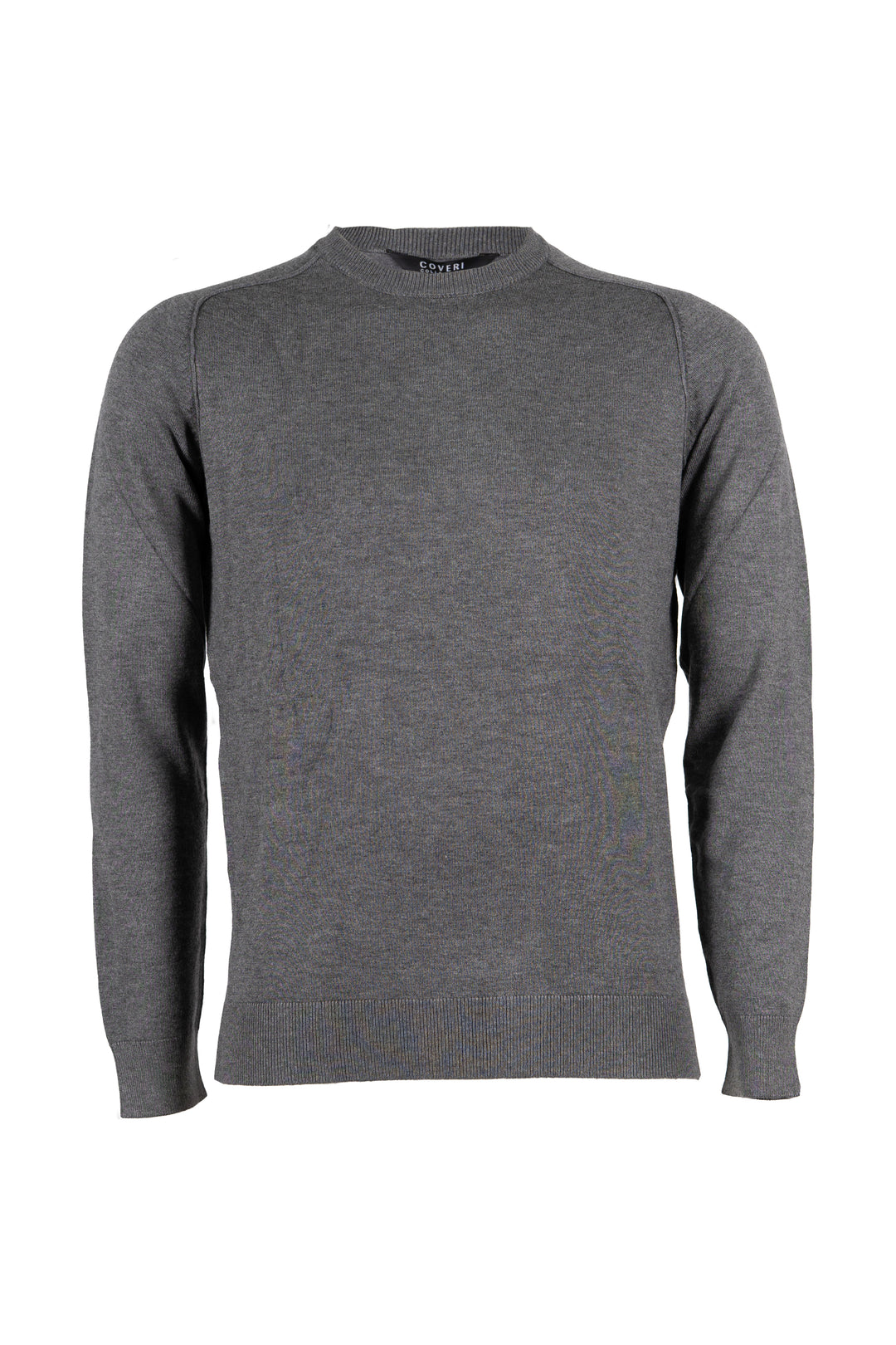 Pullover uomo Coveri Collection con girocollo e toppe ai gomiti in maglia vanisé