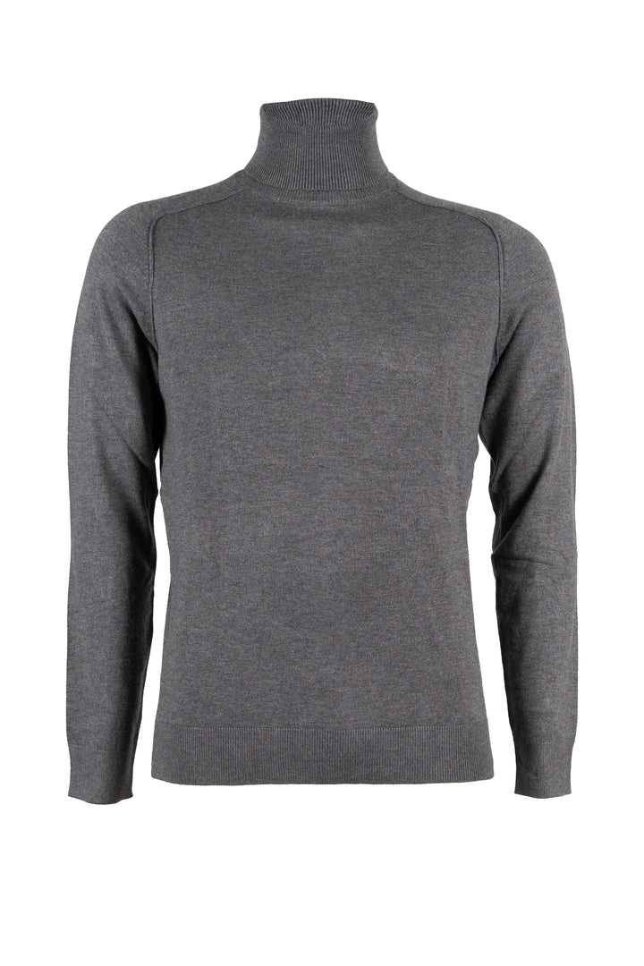 Dolcevita uomo Coveri Collection con girocollo e toppe ai gomiti in maglia vanisé