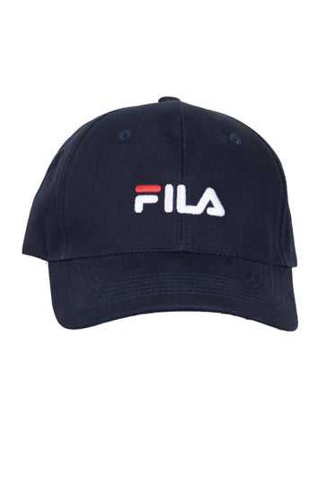 Cappellino unisex con visiera Fila blu con logo ricamato