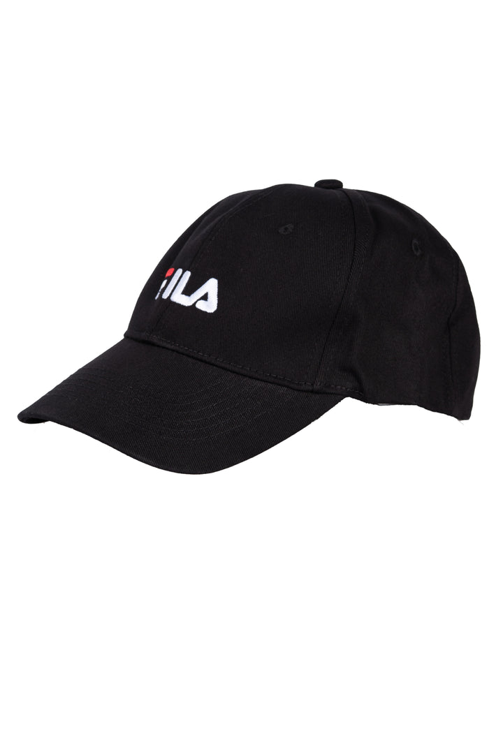 Cappellino unisex con visiera Fila nero con logo ricamato