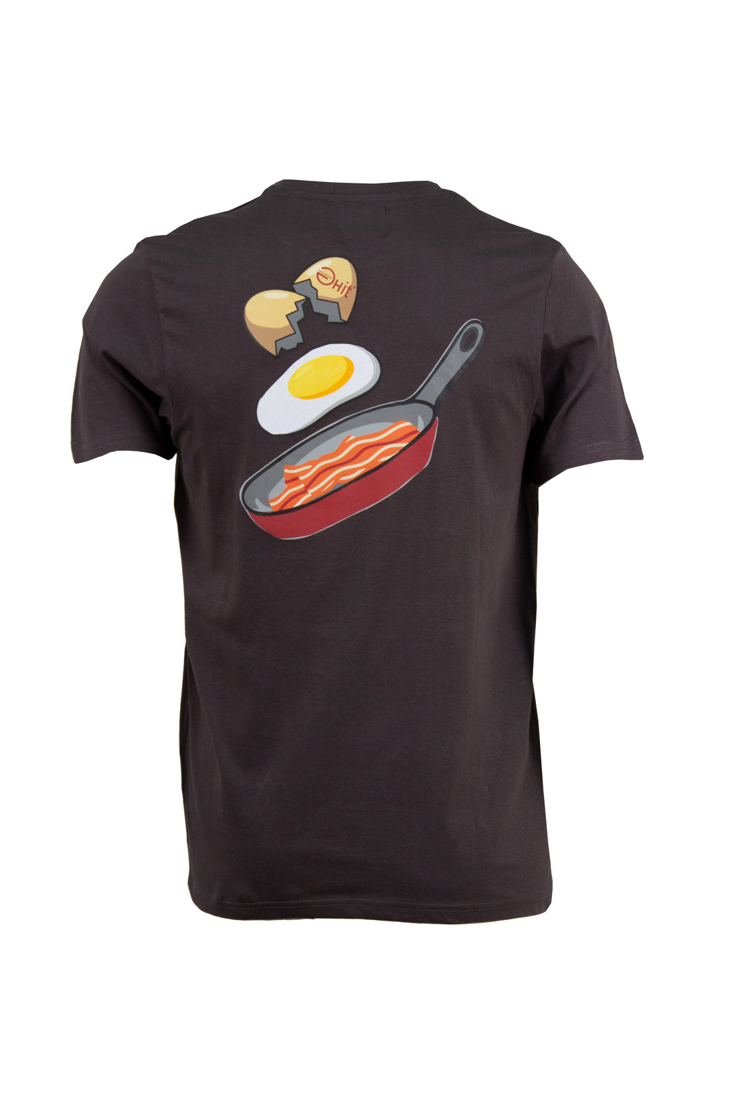 T-shirt Ghit Milano tinta unita con stampa uovo su petto e schiena