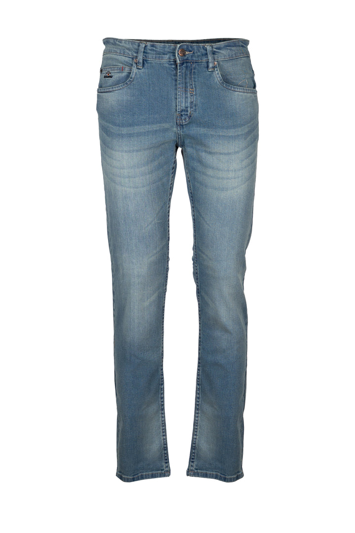 Jeans 5 tasche guru in denim elasticizzato