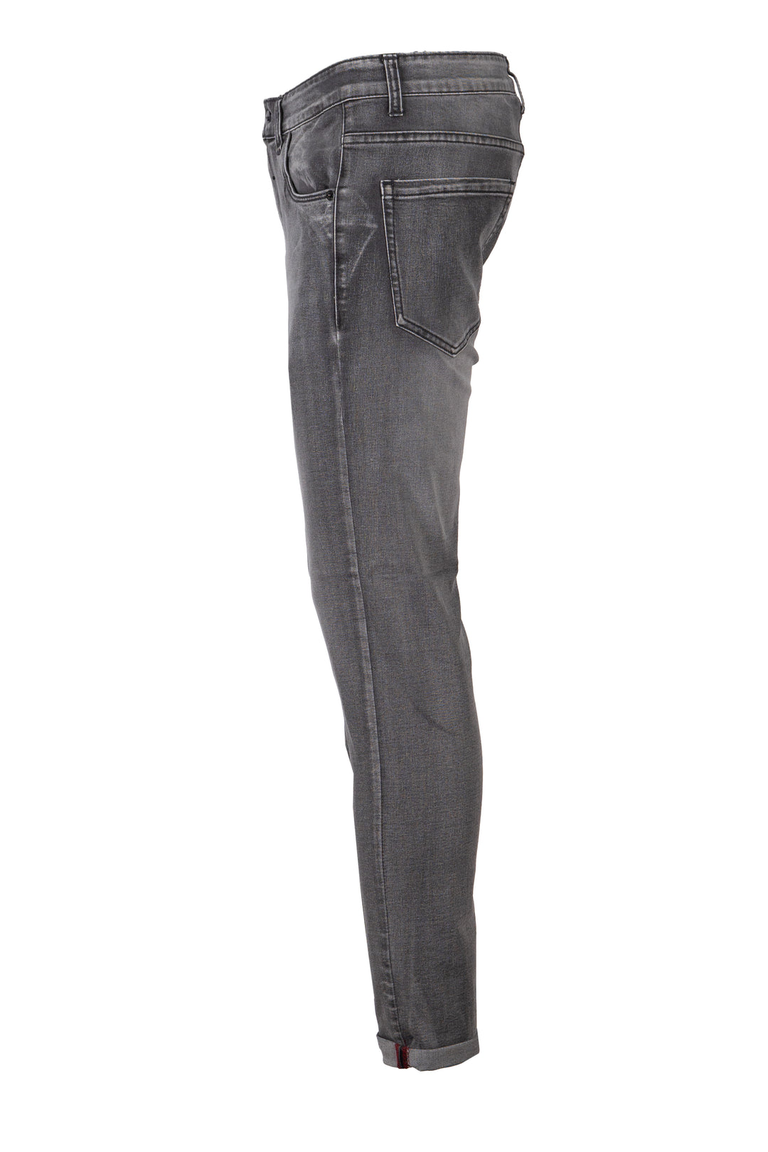 Jeans grigio Guru uomo 5 tasche elasticizzato con vestibilità slim fit