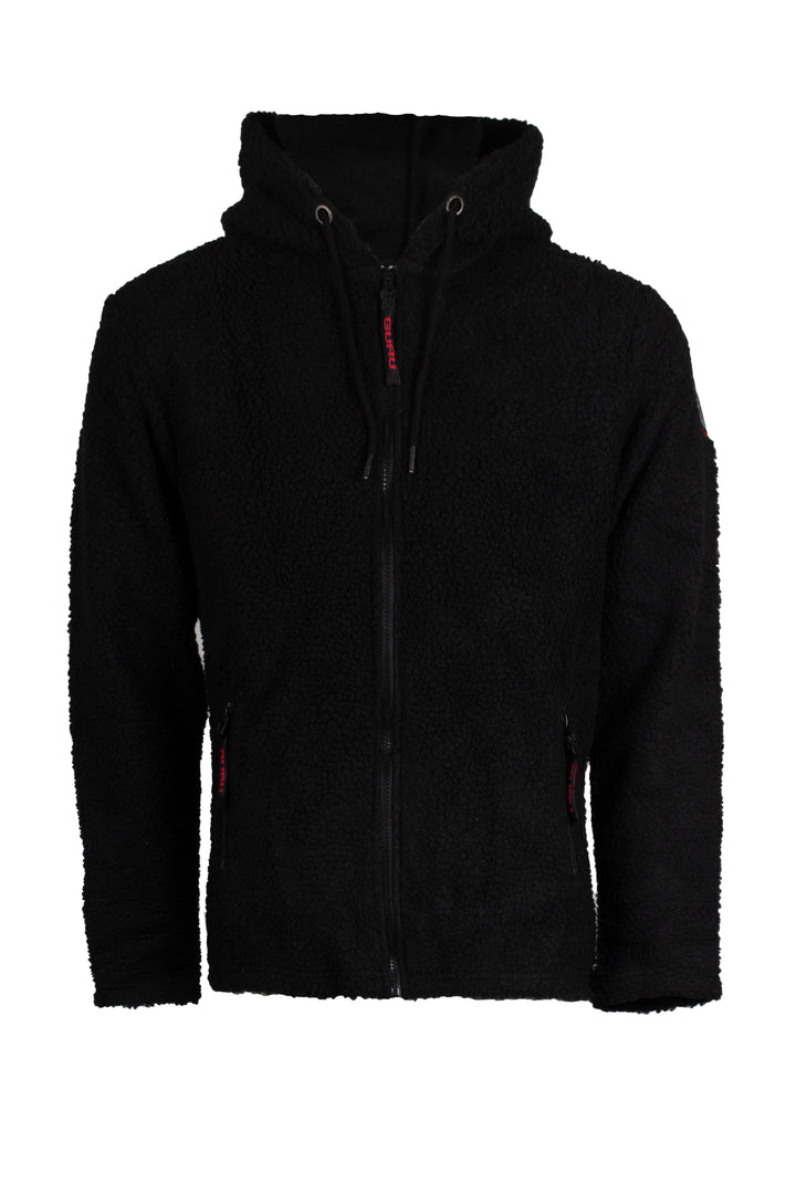 Giacca sherpa Guru con zip intera e cappuccio