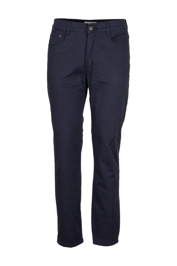 Pantalone 5 tasche in twill elasticizzato foderato colore blu