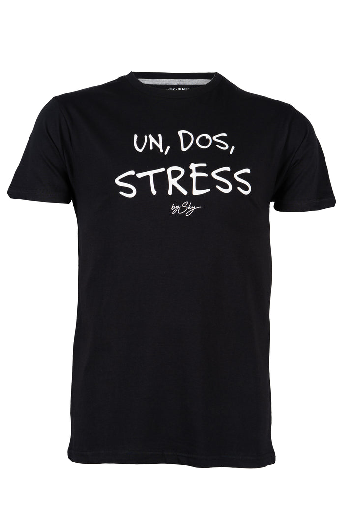 T-shirt uomo manica corta in puro cotone con stampa umoristica sul petto