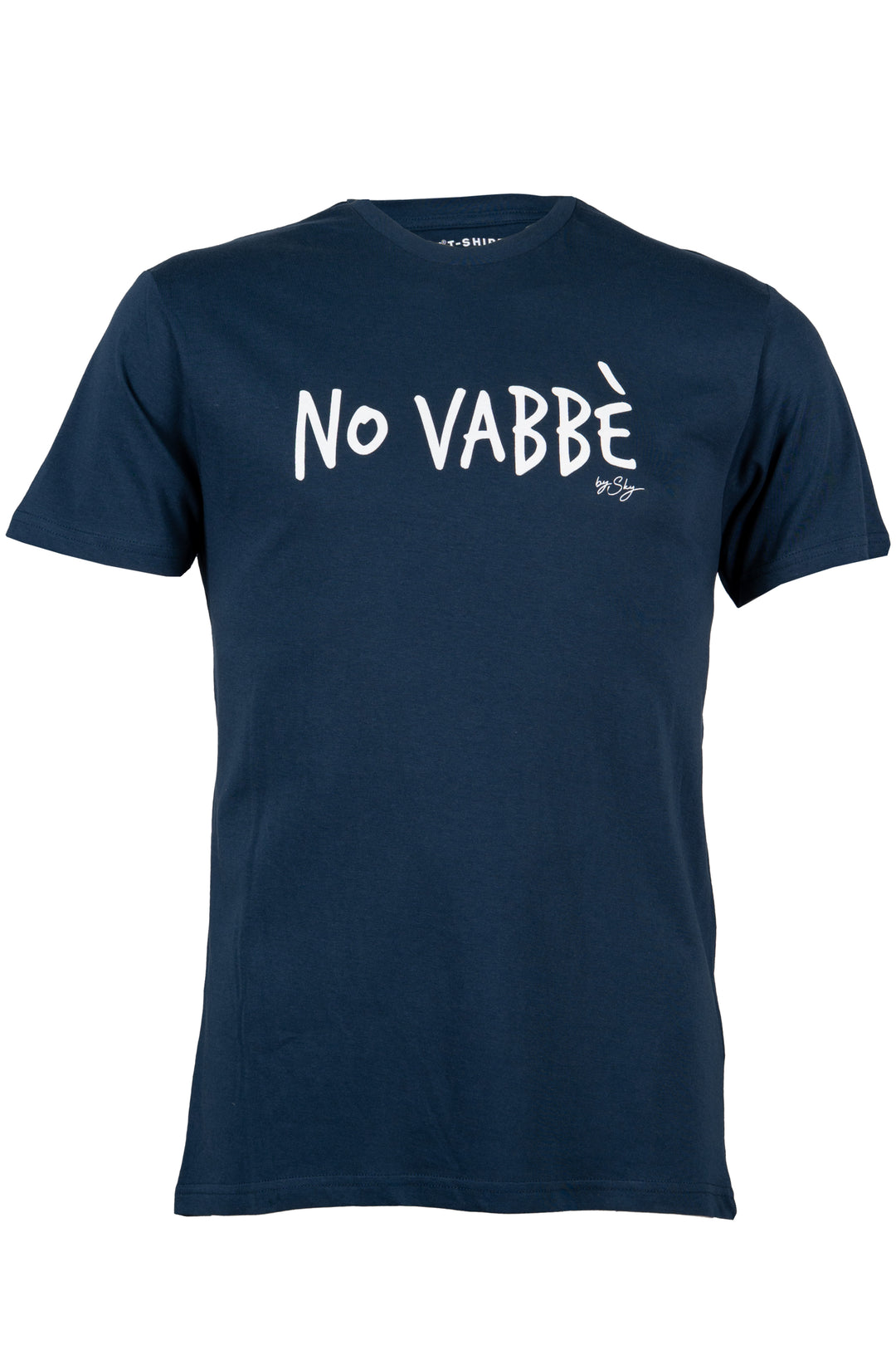 T-shirt uomo manica corta in puro cotone con stampa umoristica sul petto