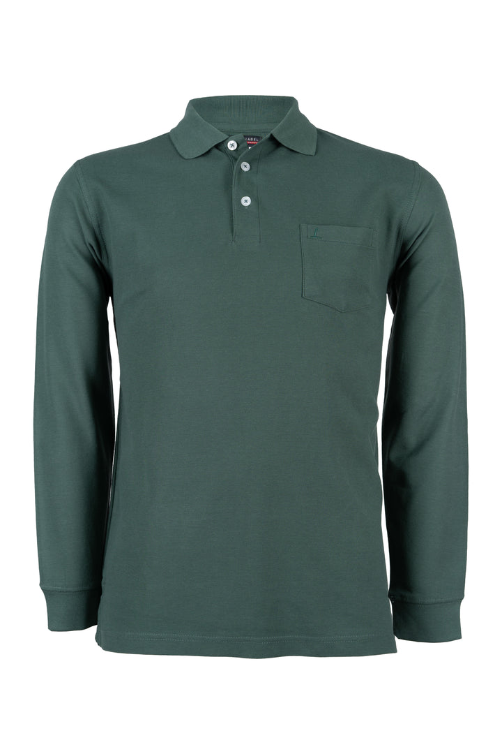 Polo uomo Liabel manica lunga in piquet di cotone