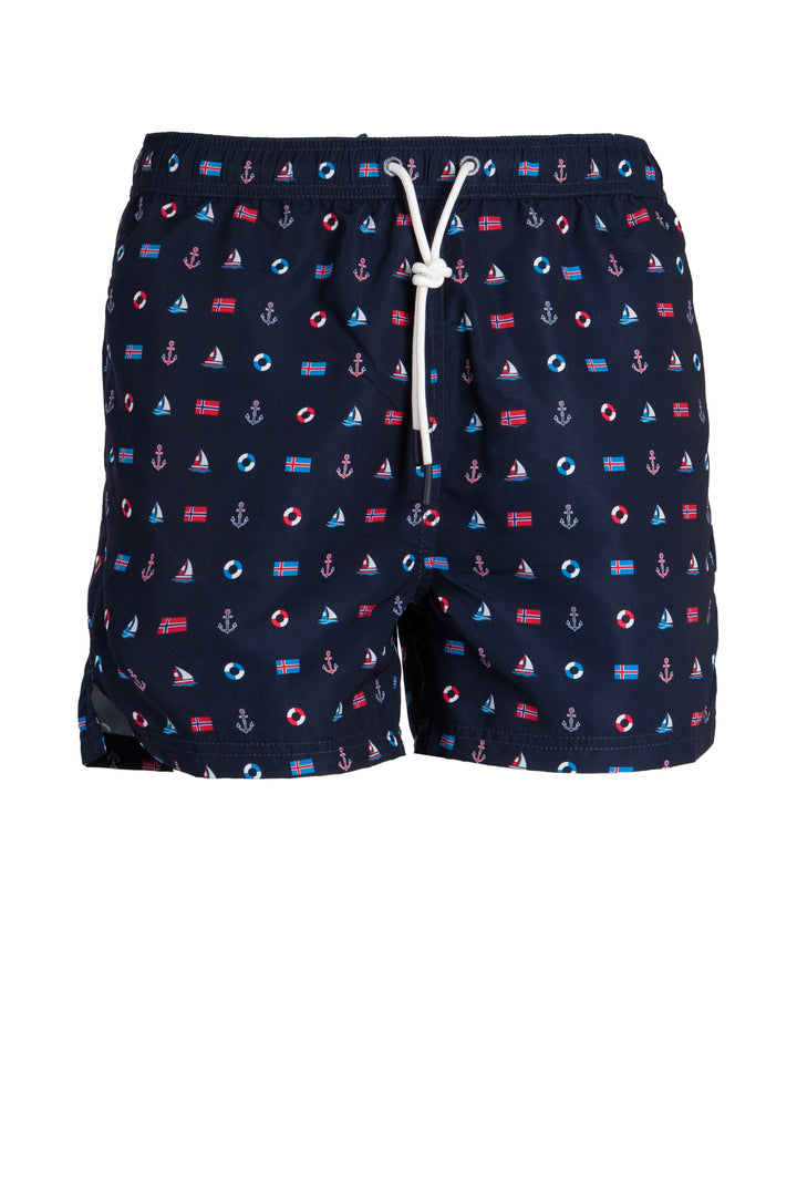 Boxer mare uomo stampati con coulisse e tasche laterali