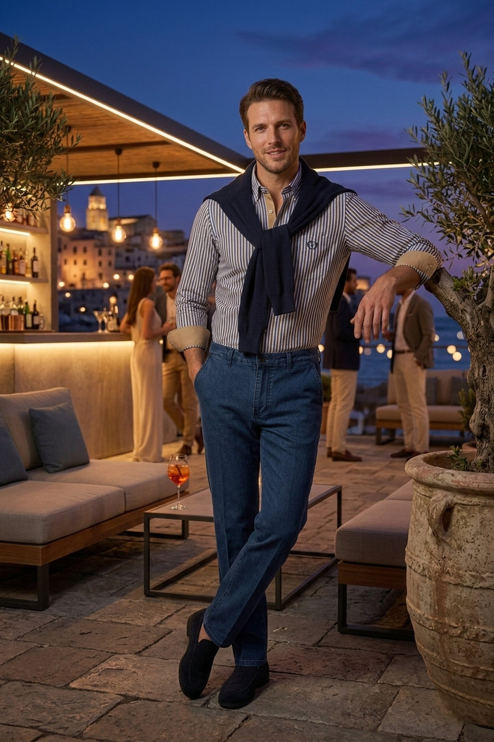 Cardigan Chicco di Riso e Jeans Chino Coveri