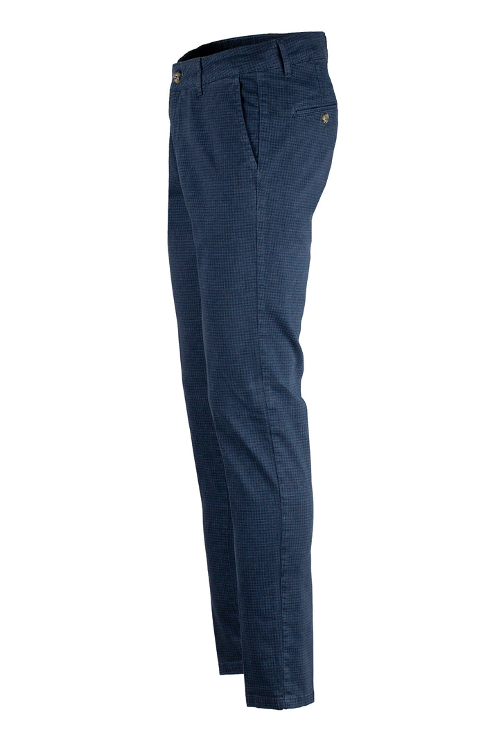 Pantalone made in Italy chino pied de poule
