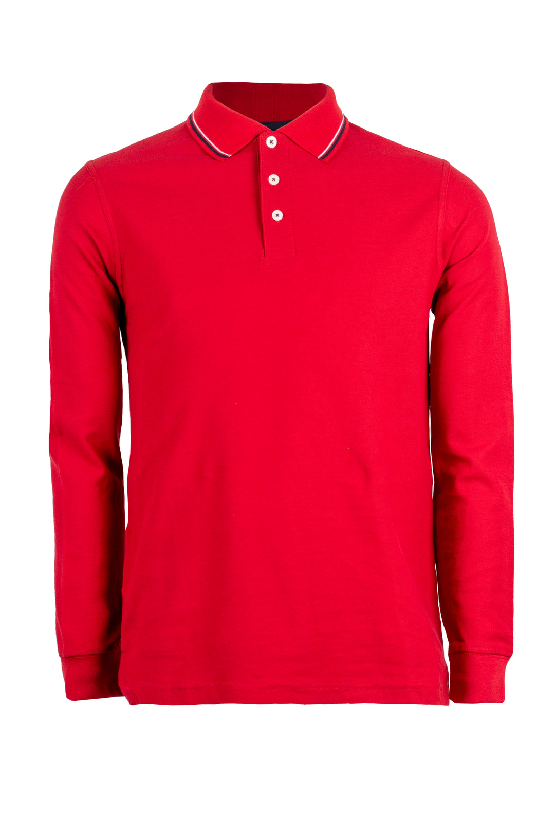 Polo manica lunga in cotone piquet - Main Image