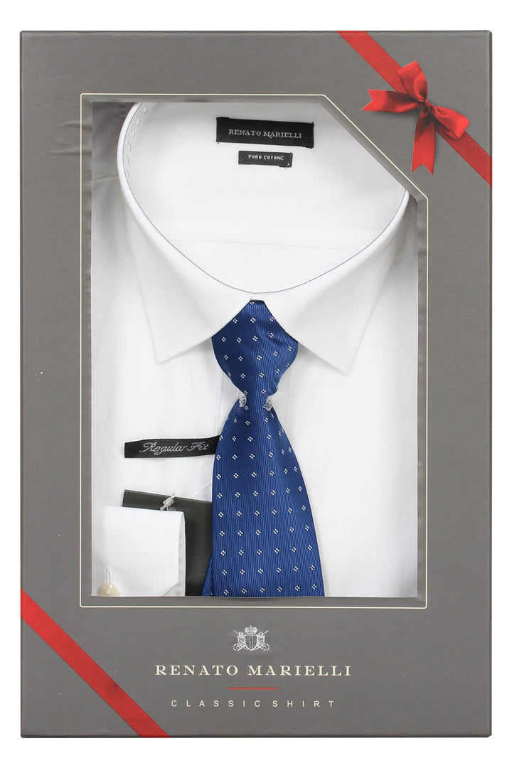 Camicia classica uomo con cravatta in scatola regalo