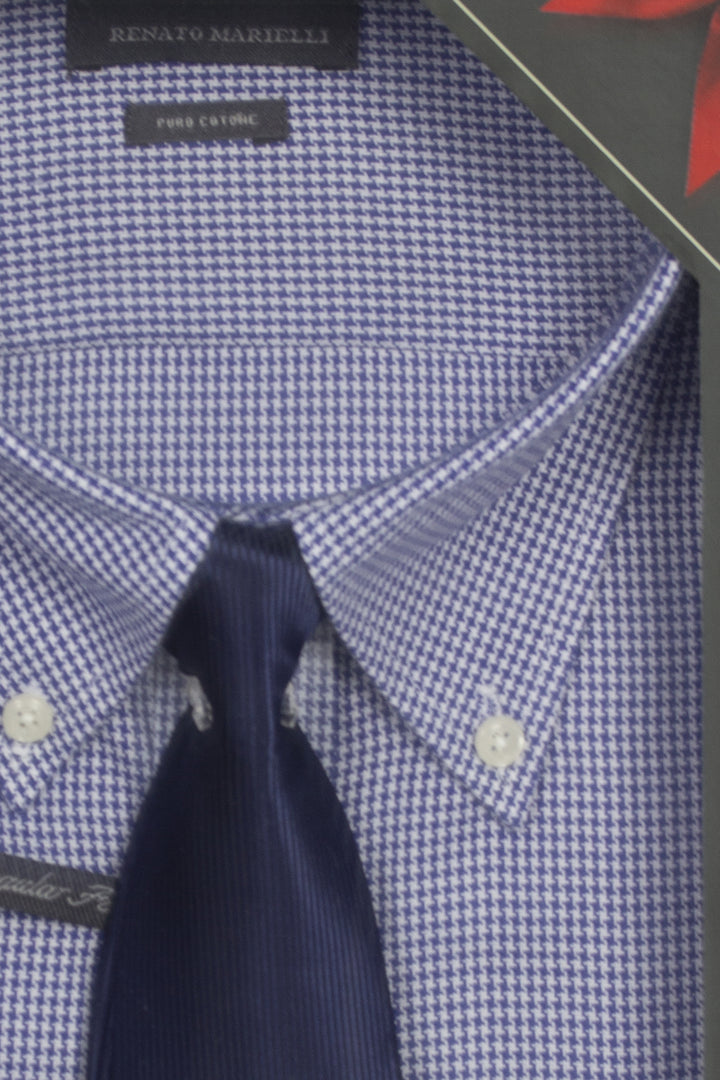 Camicia classica button down in scatola regalo con cravatta