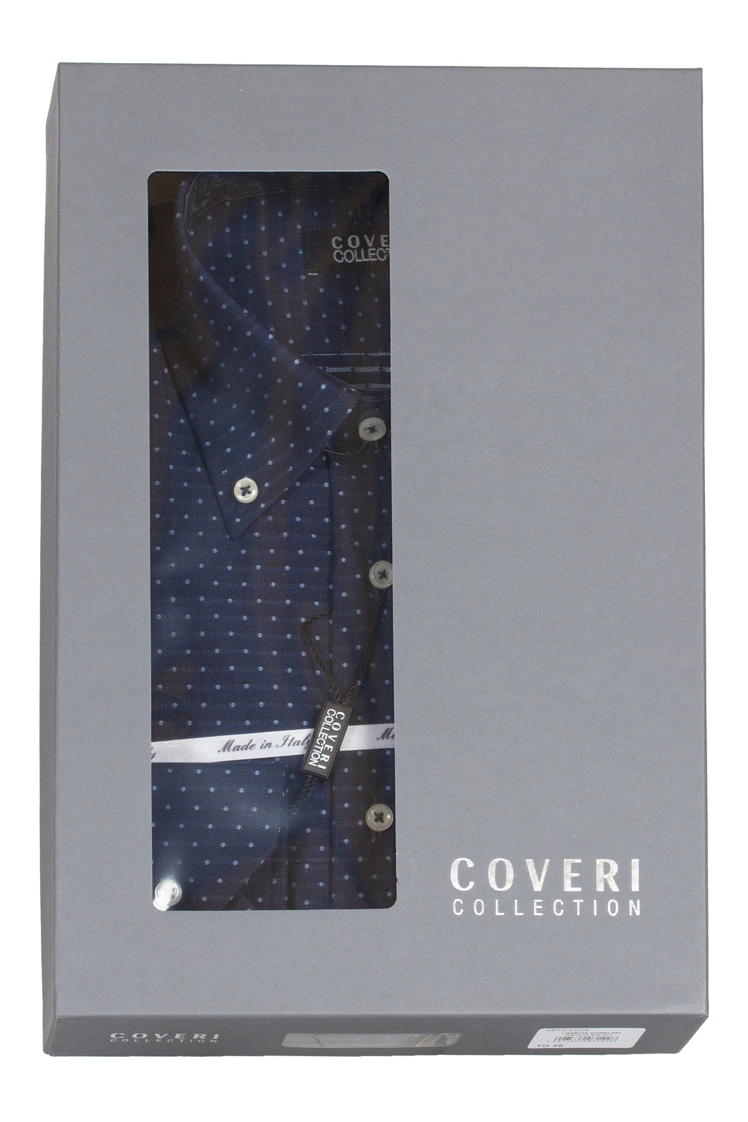 Camicia uomo Made in Italy microfantasia pois
