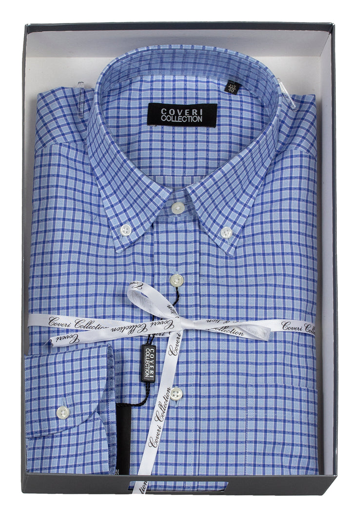 Camicia button down quadri grandi Made in Albania