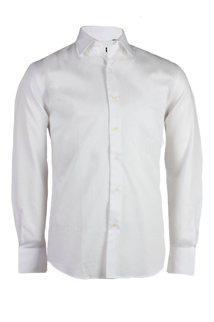 Camicia uomo in tessuto operato collo classico