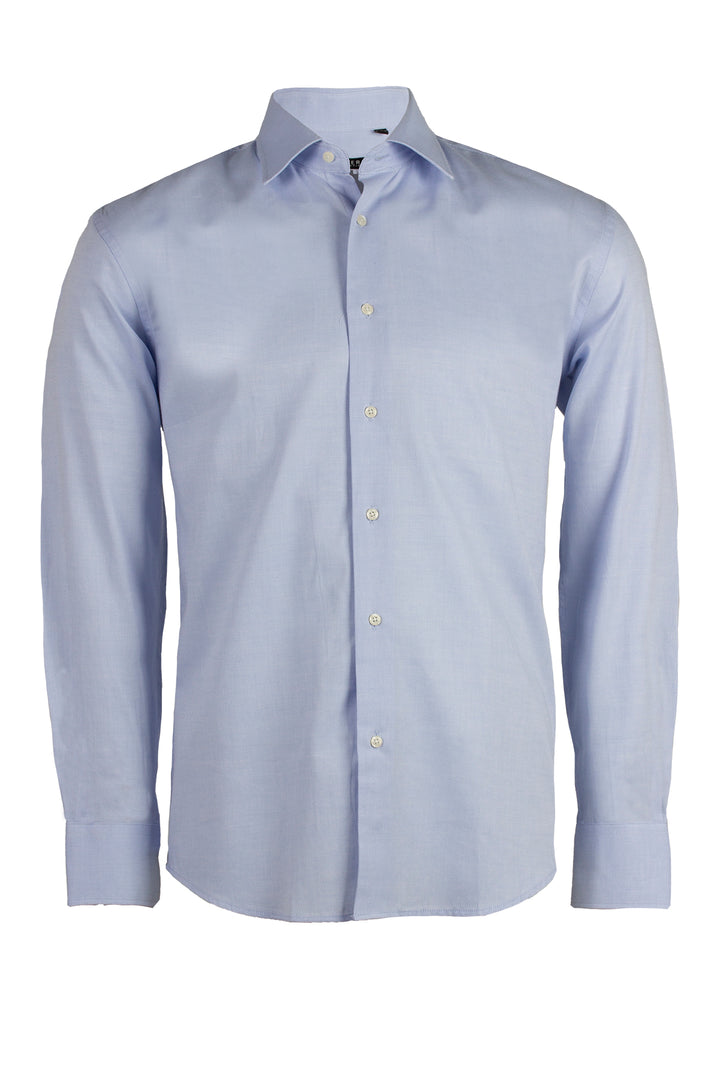 Camicia uomo in tessuto operato collo classico