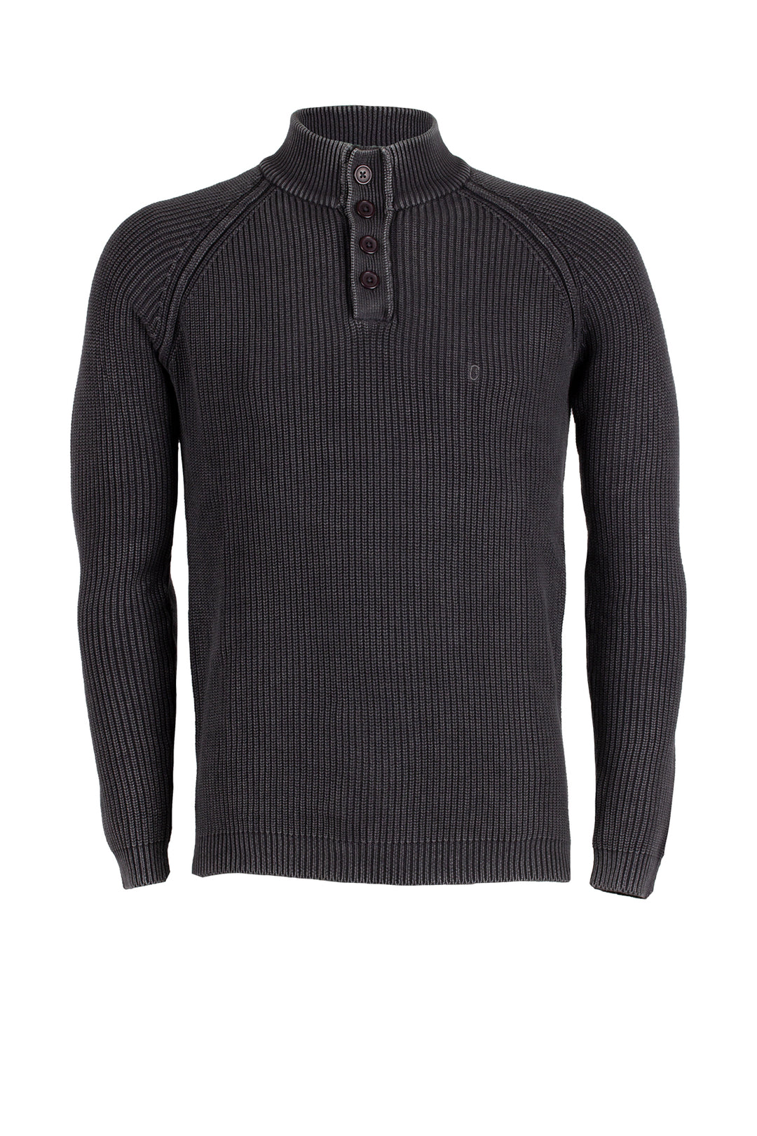 Pullover uomo collo alto con bottoni