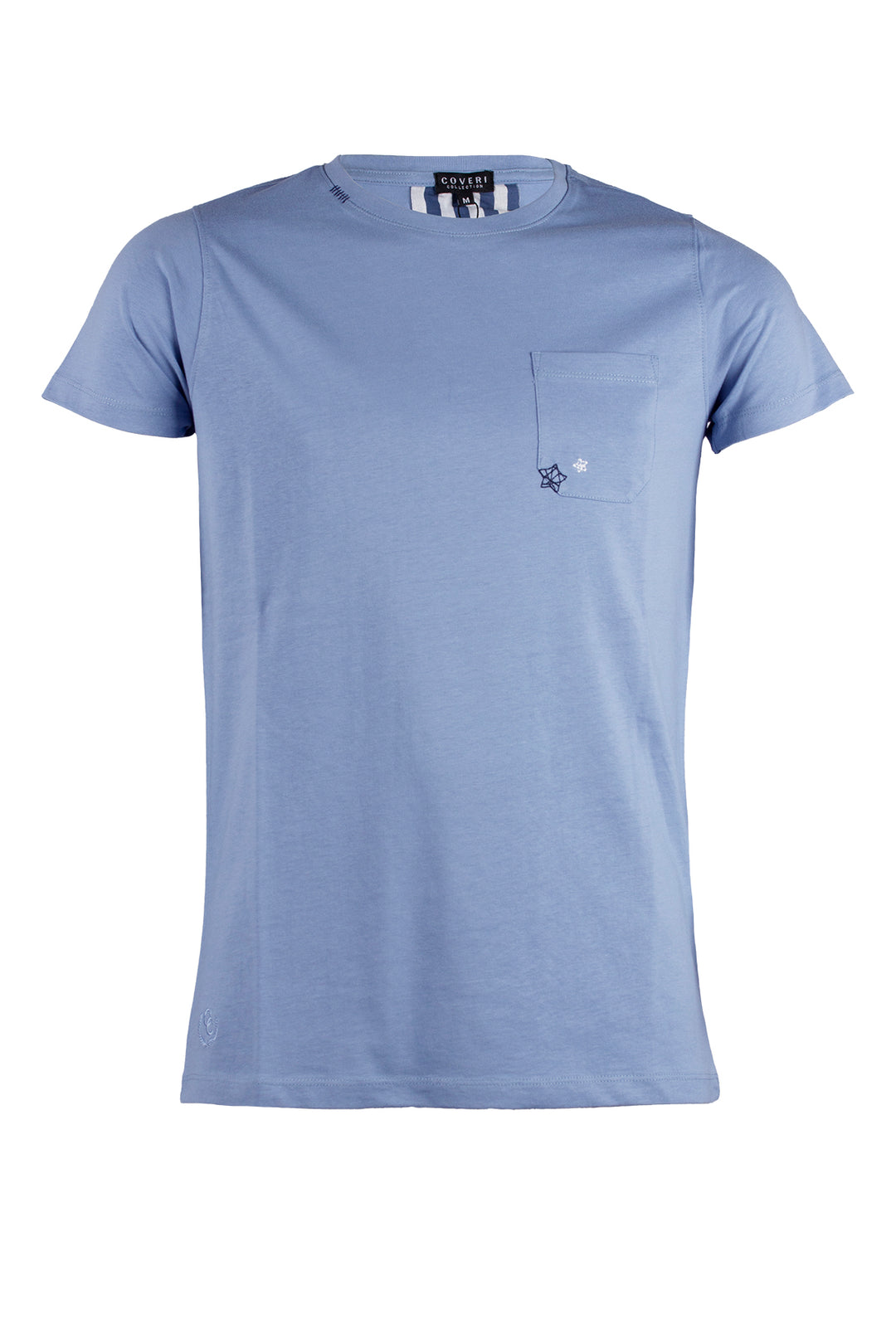 T-Shirt girocollo con ricami a contrasto