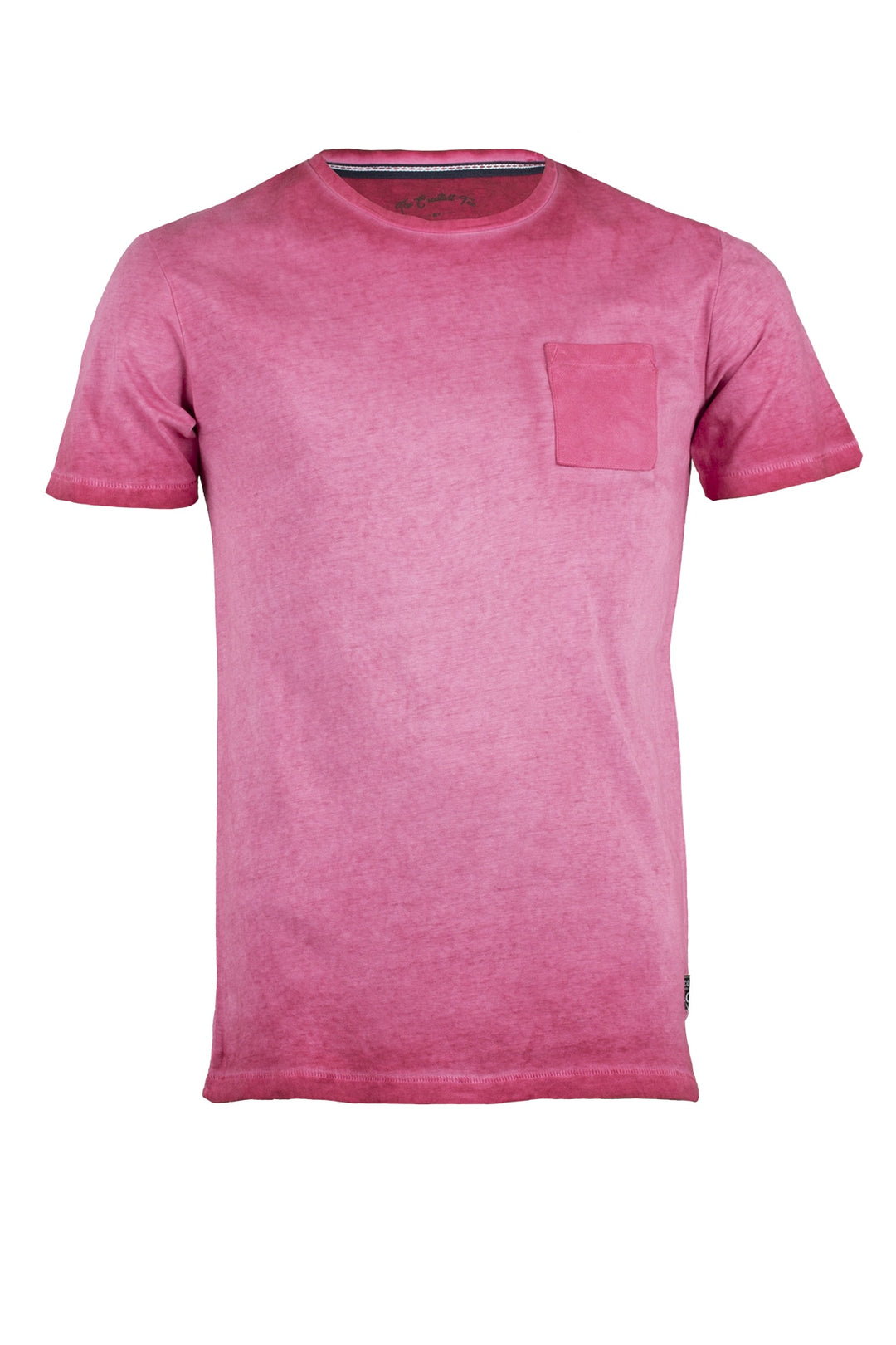 T-shirt con taschino in cotone oil wash
