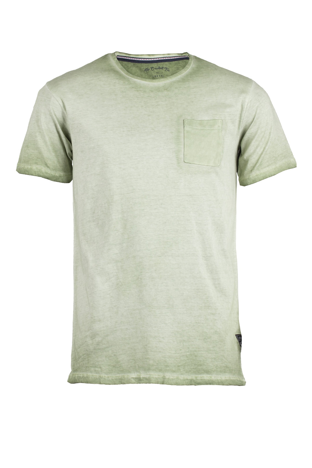 T-shirt con taschino in cotone oil wash