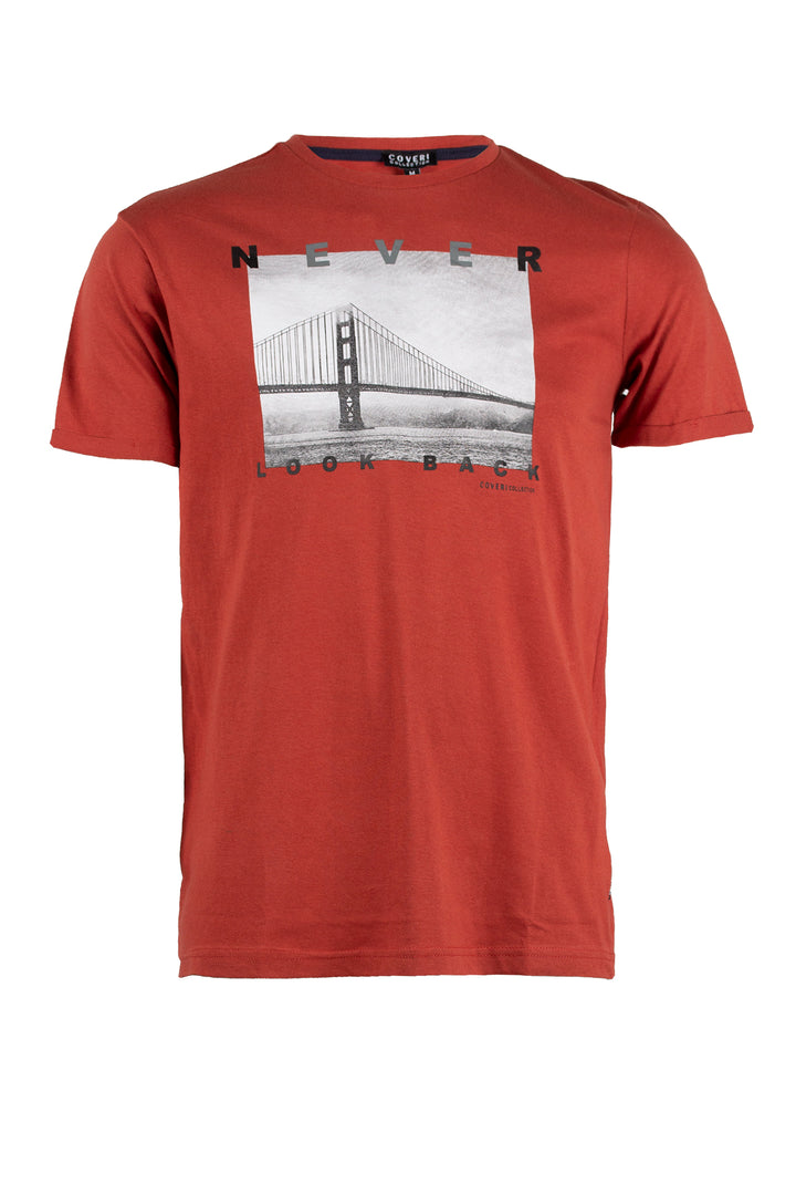 T-Shirt con stampa fotografica a contrasto