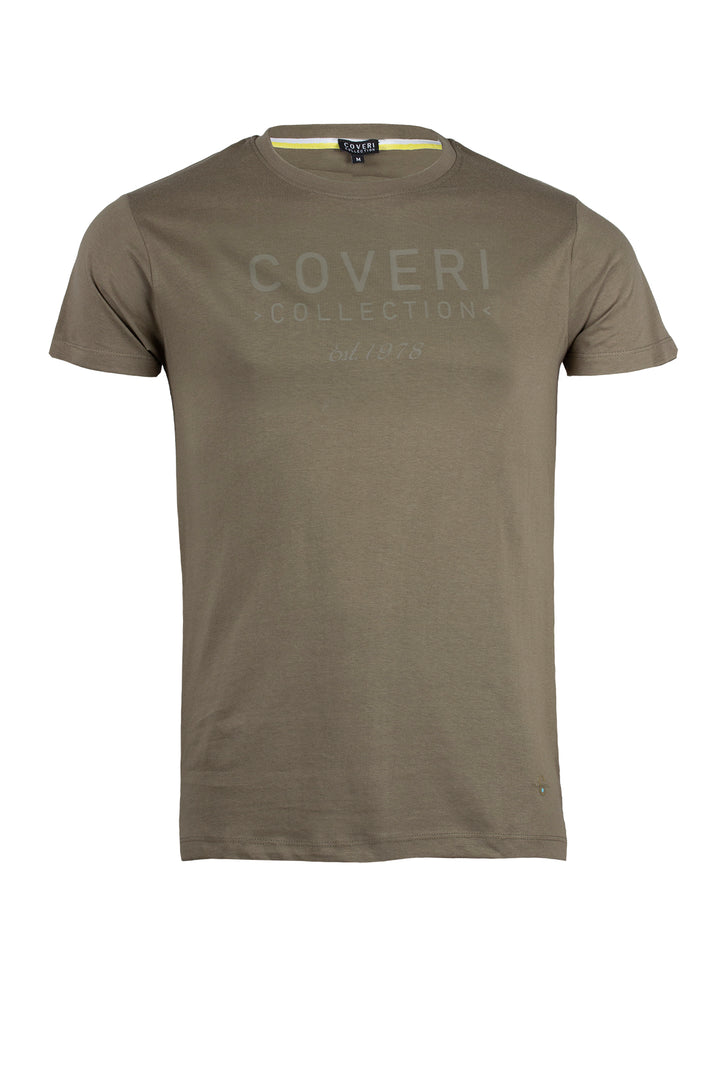 T-shirt con stampa Coveri tono su tono