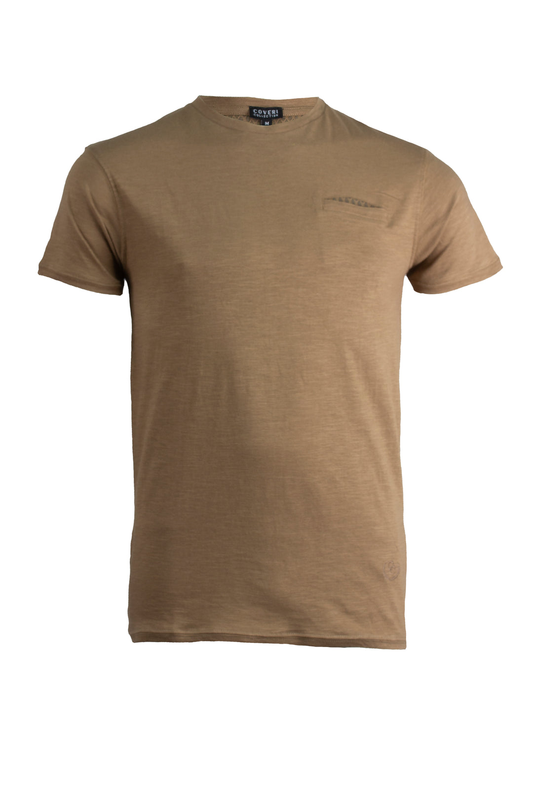 T-shirt uomo girocollo tinta unita con taschino a filo
