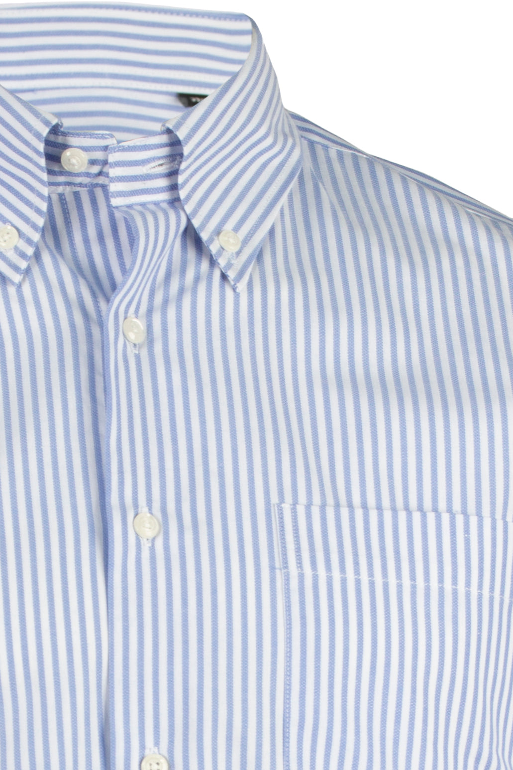 Camicia rigata da uomo in tessuto operato button down