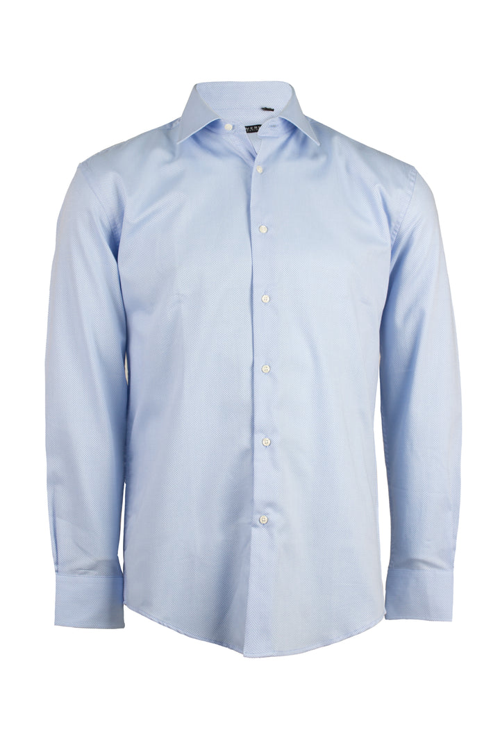Camicia uomo in tessuto operato collo classico