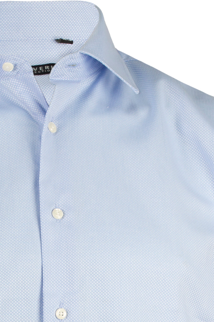 Camicia uomo in tessuto operato collo classico