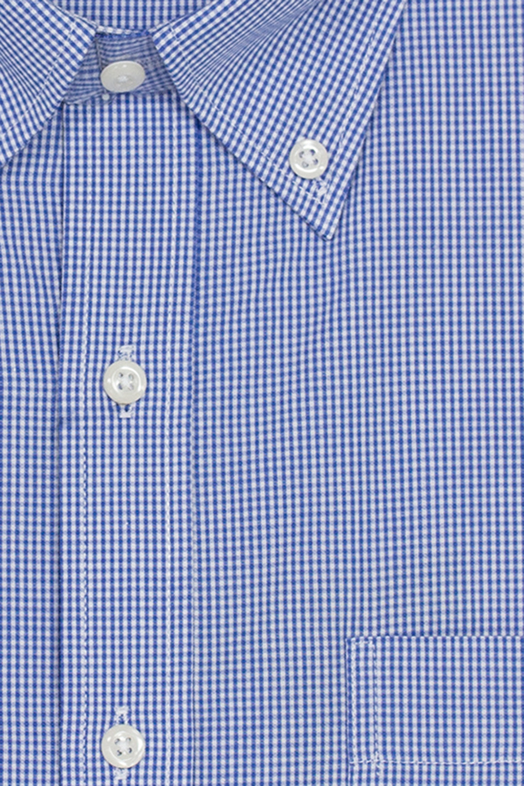 Camicia classica a quadri in puro cotone con button down
