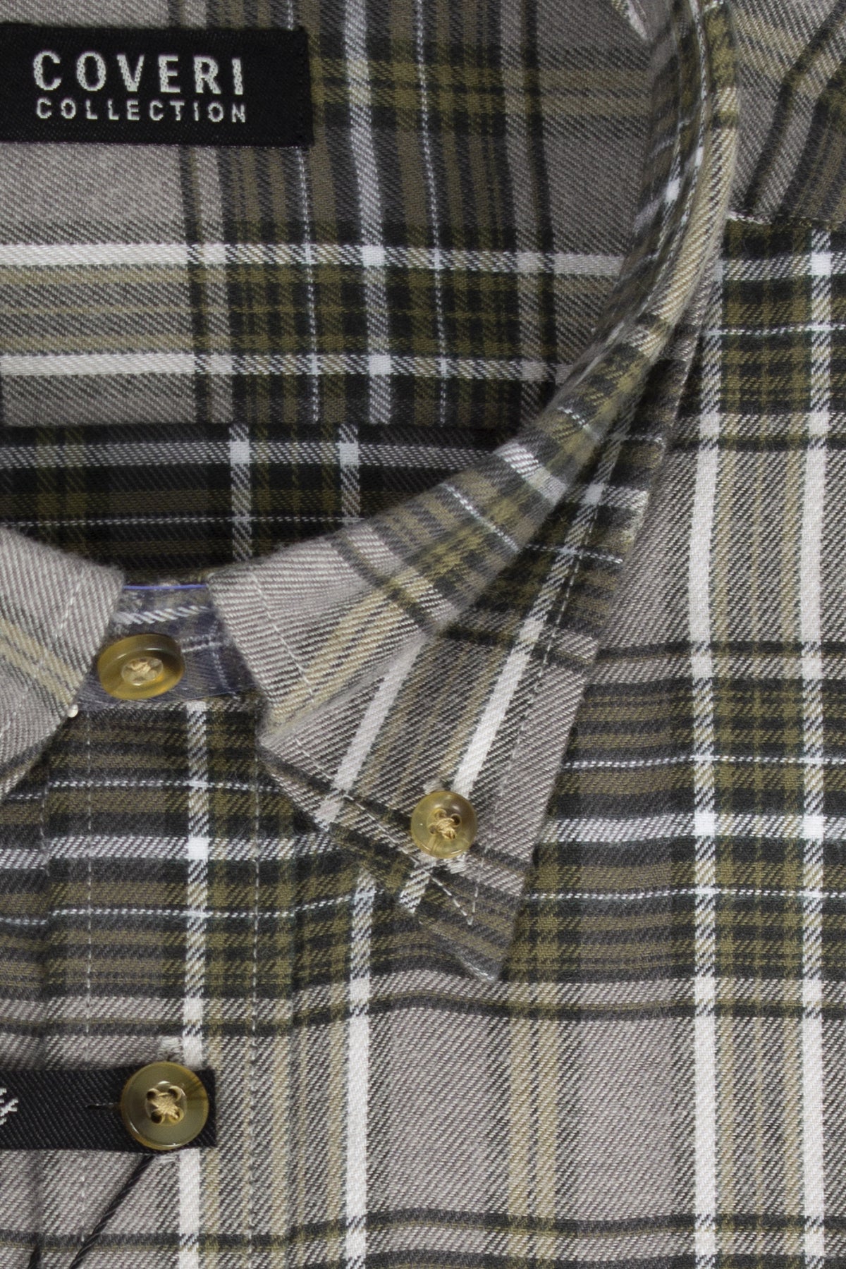 Camicia uomo collo button down tessuto bianco di cotone Delsiena Camicia uomo collo button down tessuto bianco di cotone Delsiena