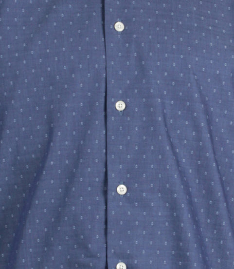 Camicia da uomo con collo francese e micro fantasia