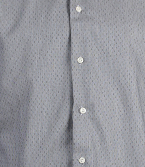 Camicia da uomo con collo francese e micro fantasia