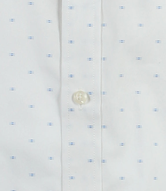 Camicia coreana in cotone con microfantasia