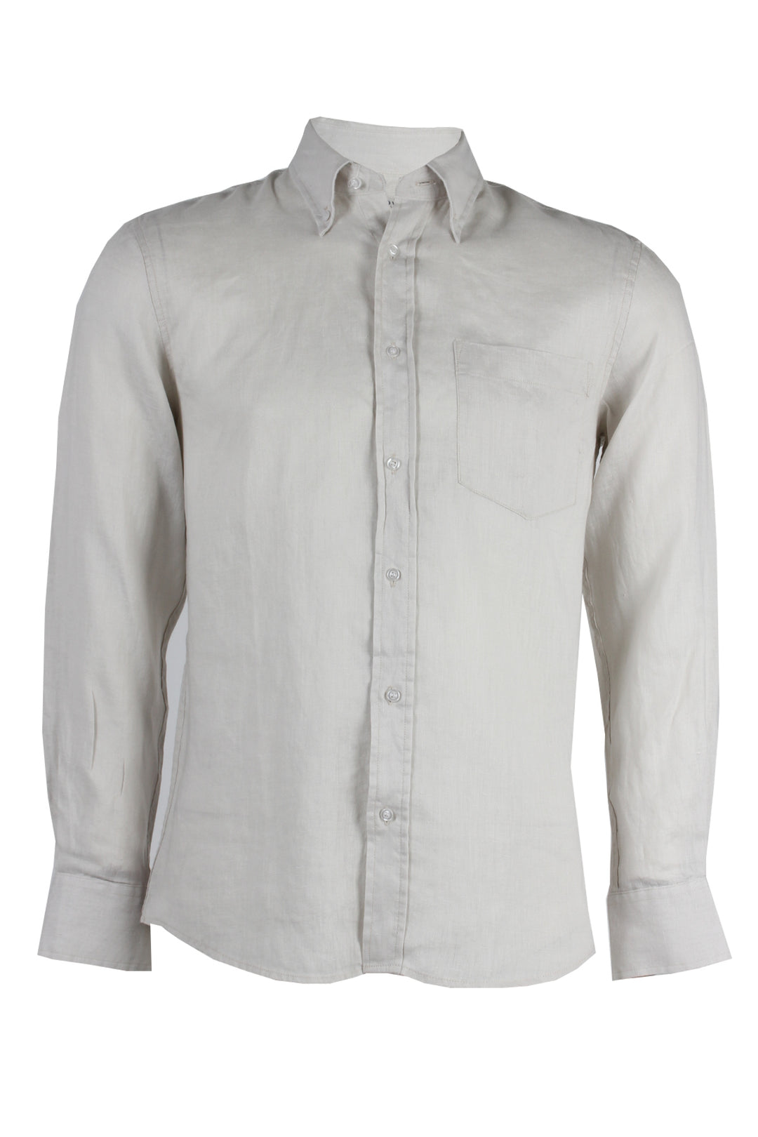 Camicia manica lunga 100% lino button down