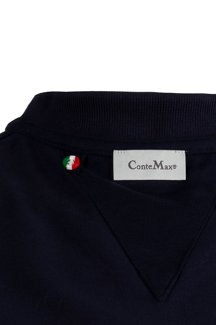 Polo uomo made in Italy in cotone piquet con contrasto