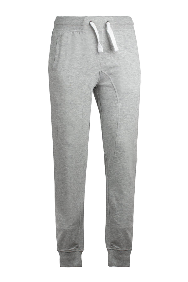 Pantaloni sport con polsini e logo ricamato su tasca