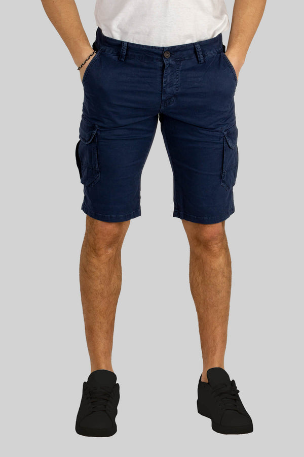Bermuda uomo modello cargo in puro cotone