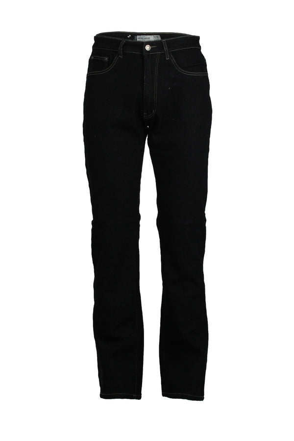 Jeans regular fit elasticizzati con interno in pile colore nero