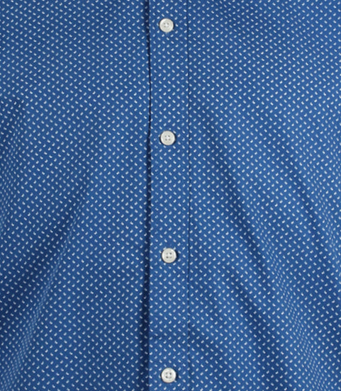 Camicia da uomo a mezza manica con microfantasia