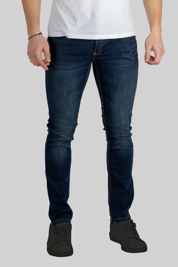 Jeans uomo dark washed colore blu